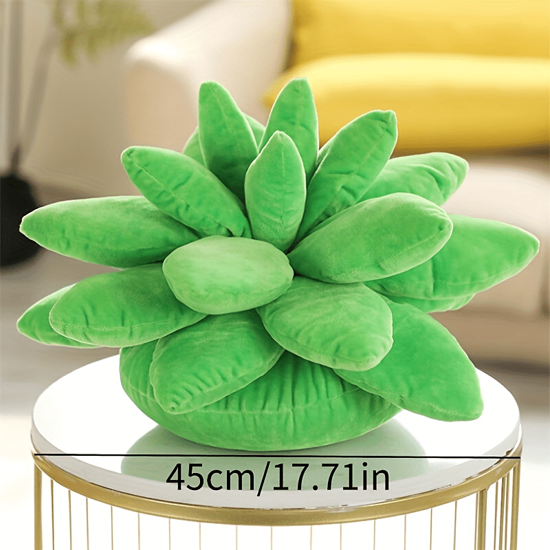 3D Simulation Succulents Cactus Pillow 18in Plush For Room Decor