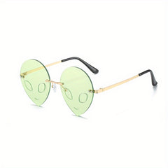 Men's Space Alien Metal Frame Glasses for Party and Travel