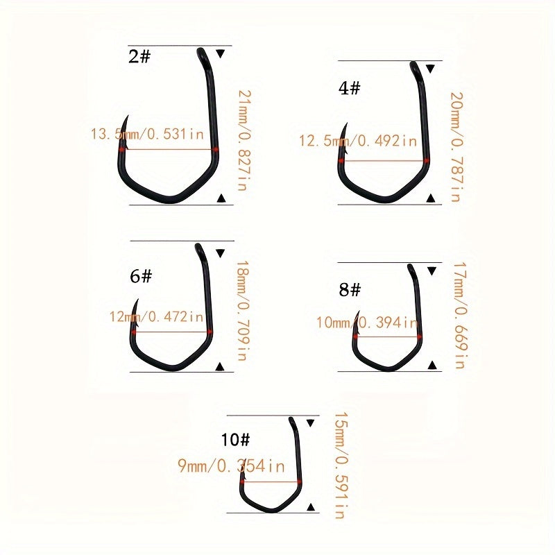 100pcs Carp Fishing Triangle Hooks High Carbon Steel Barbed Hooks