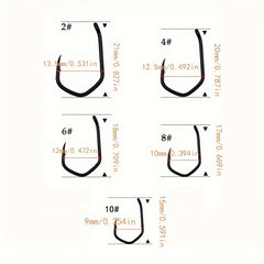 100pcs Carp Fishing Triangle Hooks High Carbon Steel Barbed Hooks