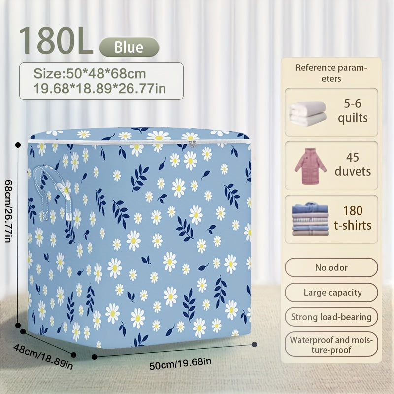 Large Daisy Pattern Storage Bag Clothes Organizer