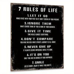 Inspirational Rules of Life Posters 8x10in for Home Office and Classroom Decor