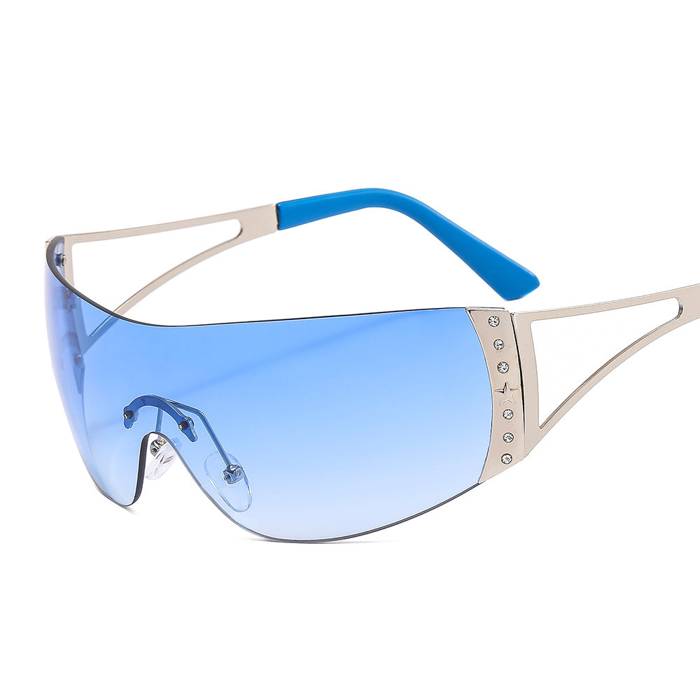 Y2K Wrap Around Sunglasses Gradient Lens Eyewear