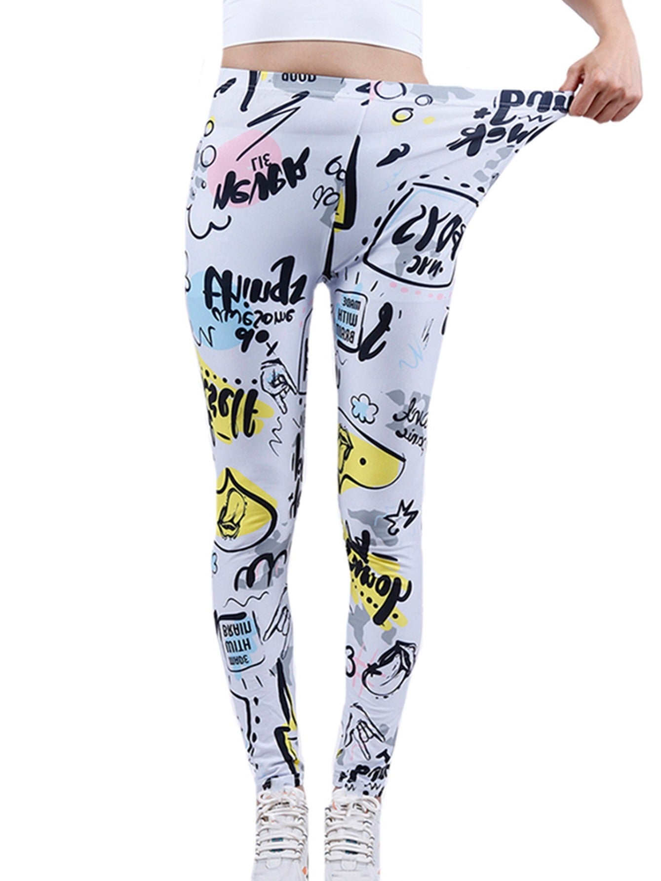 Cartoon Graffiti Women's Pants