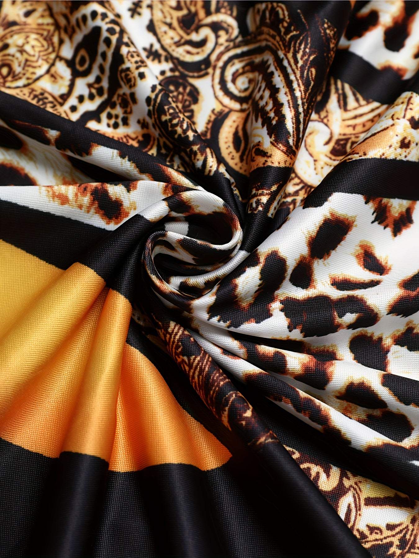  Baroque Print Round Neck Maxi Tank Dress