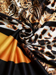  Baroque Print Round Neck Maxi Tank Dress