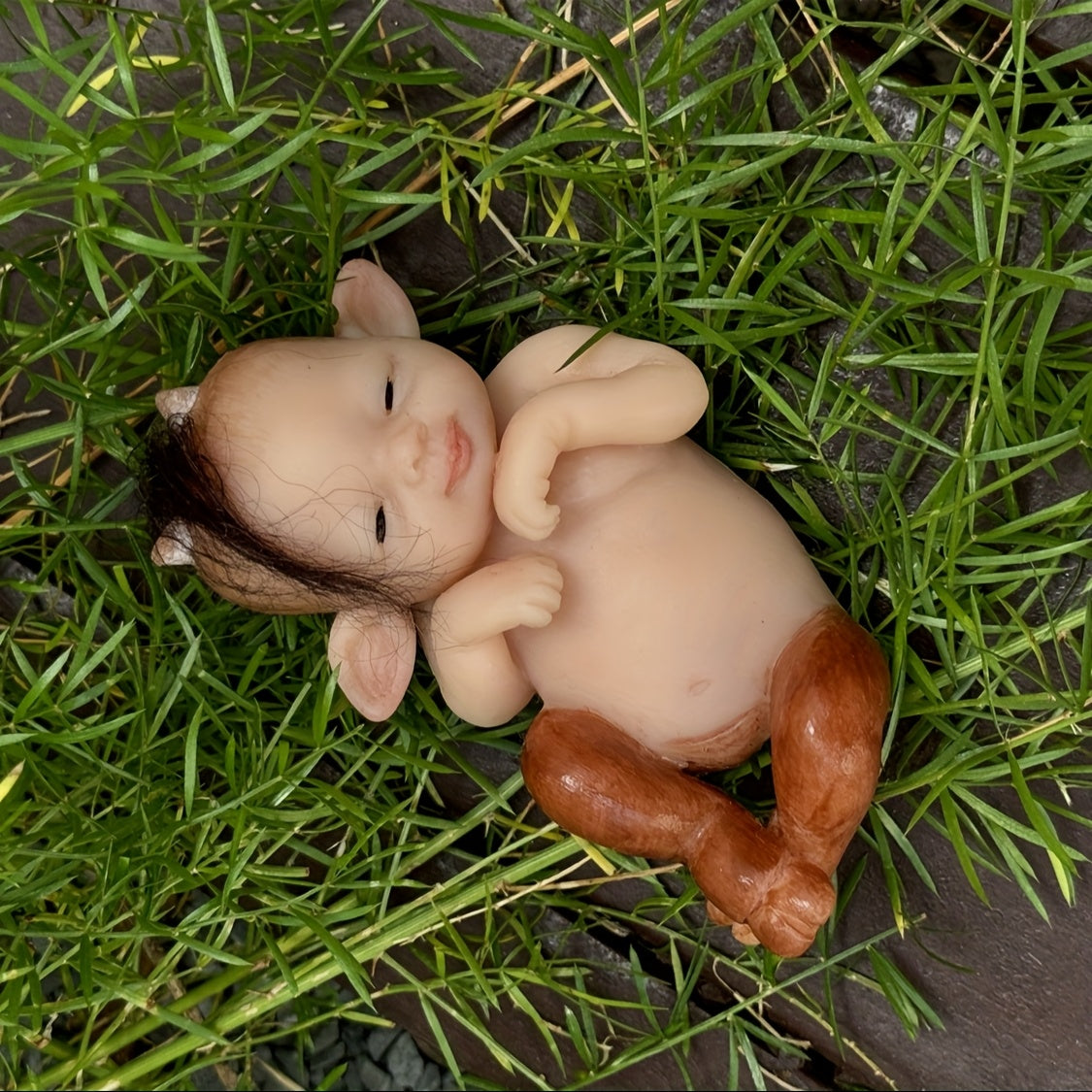 6 Inch Mini Silicone Reborn Doll Hand Painted Skin Washable Soft Touch Body