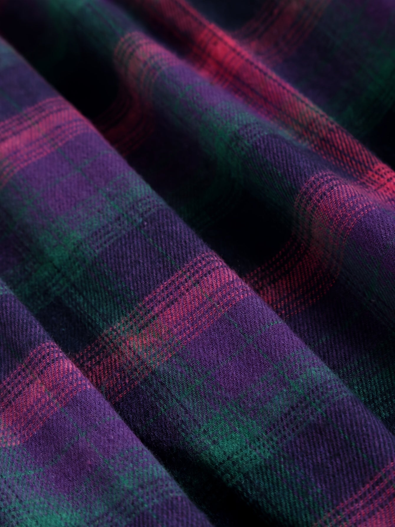  Plaid Long Sleeve Longline Shirt
