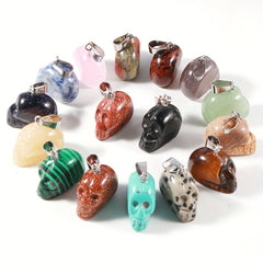 3 Pcs Skull Pendant Gems Crafts Hand Jewelry Pendants For Necklaces