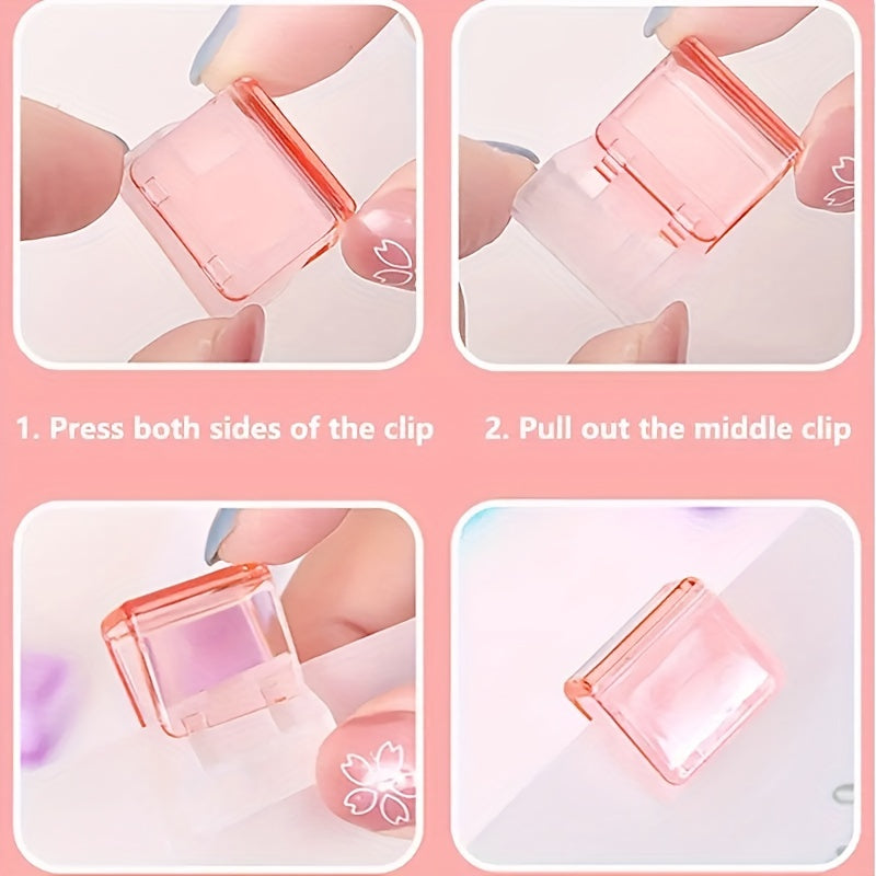 6Pcs Small Transparent Clam Clip Binder Clips