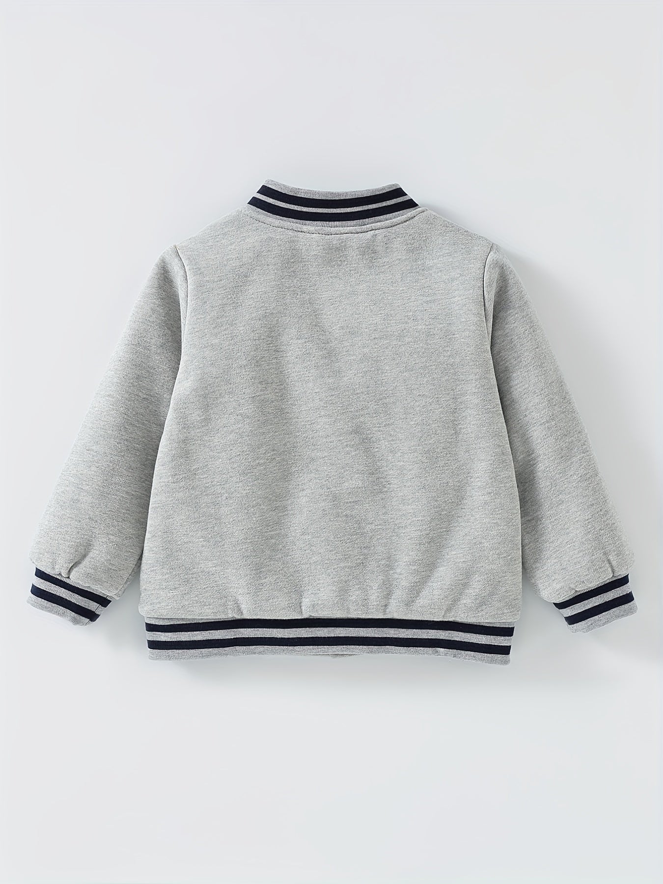 Boys Warm Baseball Jacket Long Sleeve Varsity Jacket