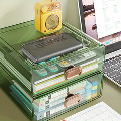 Stackable Desktop Storage Box for Cosmetic and Office Supplies