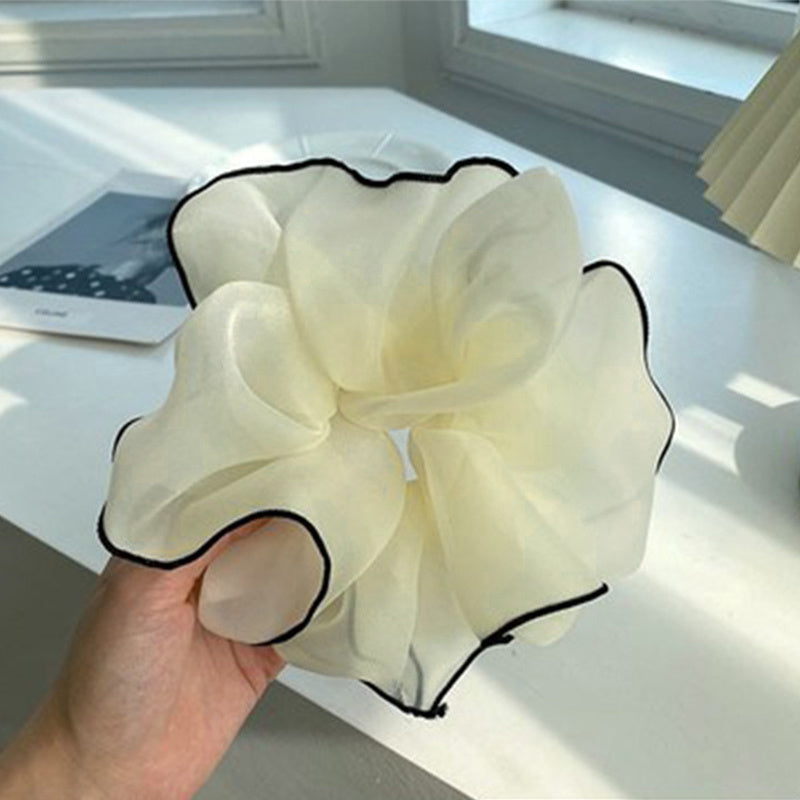 Two Tone Mesh Scrunchie Hair Tie For Women Girl