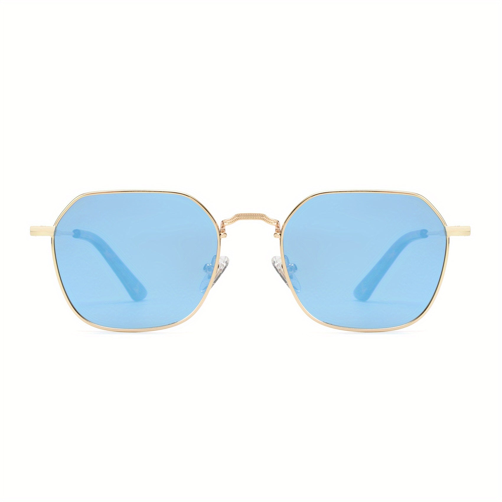 Polarized Hexagon Square Sunglasses Small Geometric Polygon Aviators