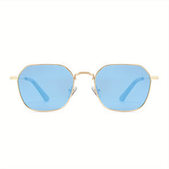 Polarized Hexagon Square Sunglasses Small Geometric Polygon Aviators