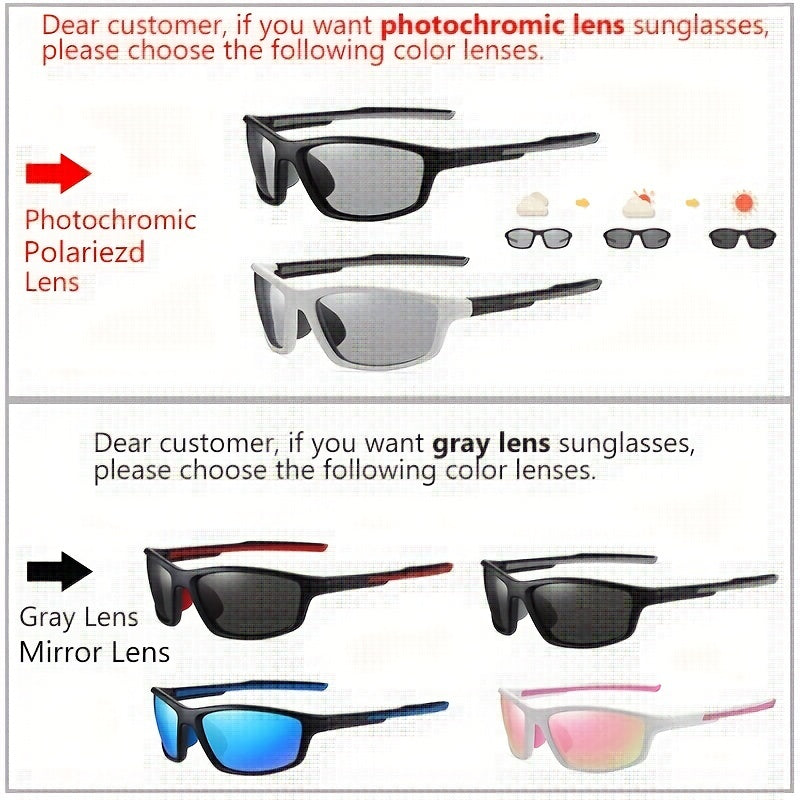 Polarized Sports Sunglasses Anti UV Driving Cycling Shades