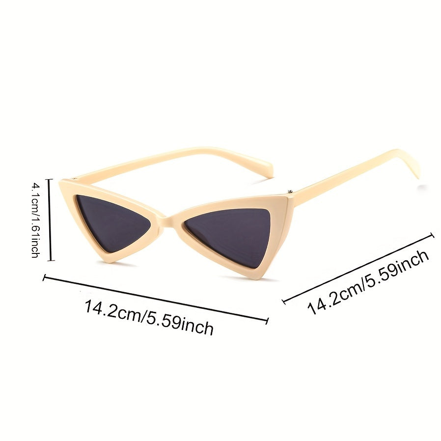 Y2K Triangle Cat Eye Sunglasses UV400 Sun Shades