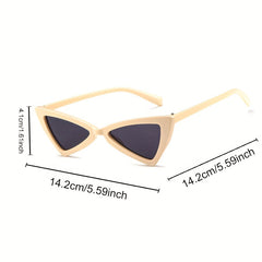 Y2K Triangle Cat Eye Sunglasses UV400 Sun Shades