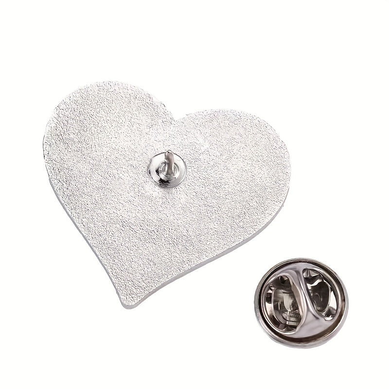 Hot Moms Heart Enamel Pin Hip-Hop Style Brooch Lapel Badge