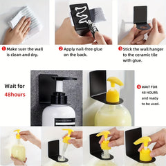 Stainless Steel Shampoo Bottle Hanger Wall-mounted Holder