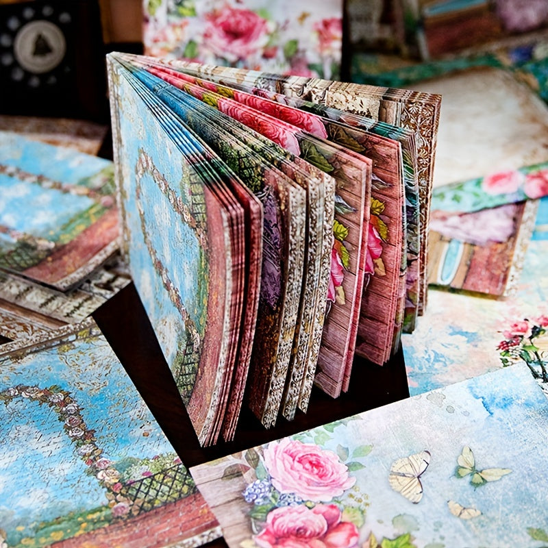 50pcs Alice Series Double-sided Material Photo Book Retro Diary