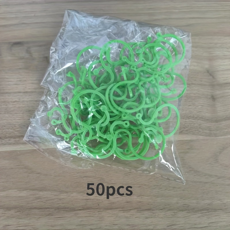 50pcs Garden Plant Stand Tool Kit Trellis Clip Rattan Twine & Twist Ties