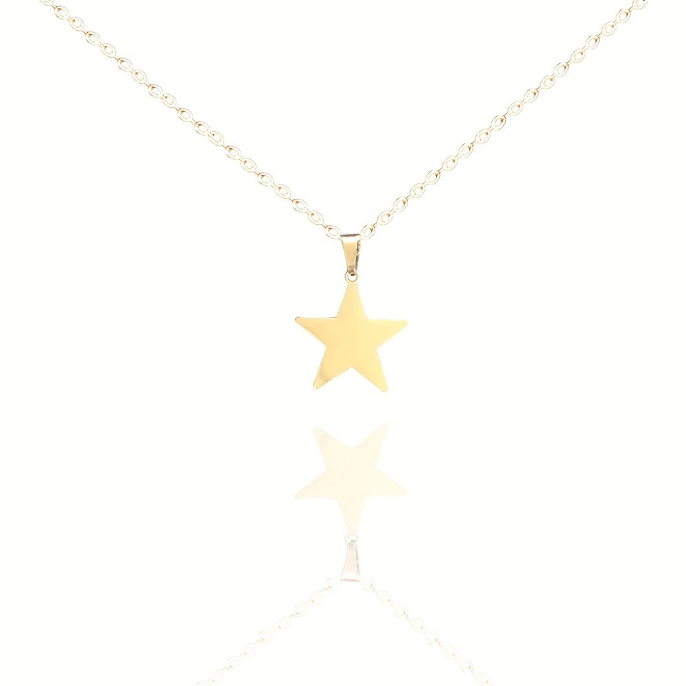 Girl's Stars Necklace Lucky Symbol Good Blessing Jewelry Romantic Daily Wear