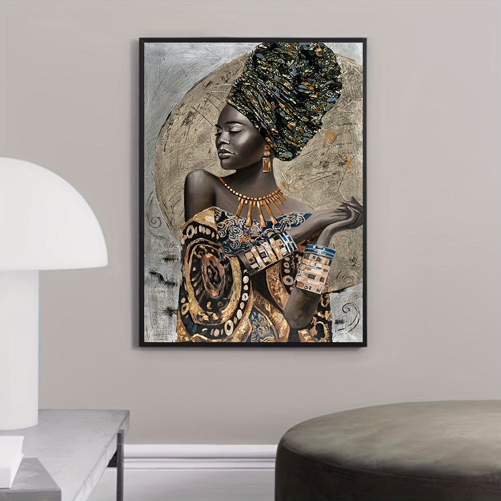 Abstract Canvas African Woman Graffiti Painting Wall Art