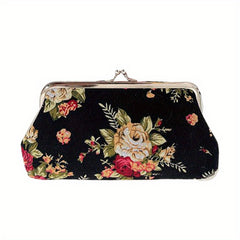 Vintage Floral Pattern Coin Purse Clutch Wallet