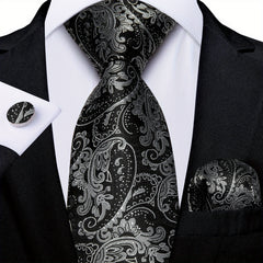 Men's Tie Paisley Wedding Tie For Men Set