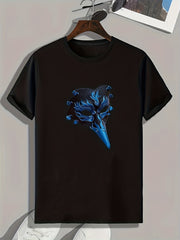 Men's Sports T-shirt Print Pattern Comfy Tee for Fitness Activities