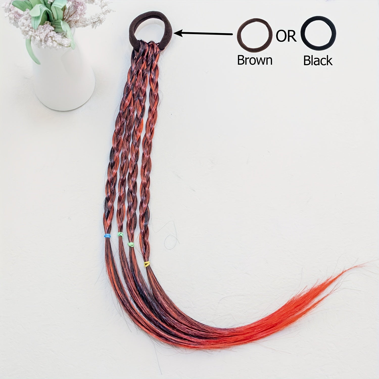 Braided Hair Head Gradient Rubber Band Hair Tie Girl Tied Hair