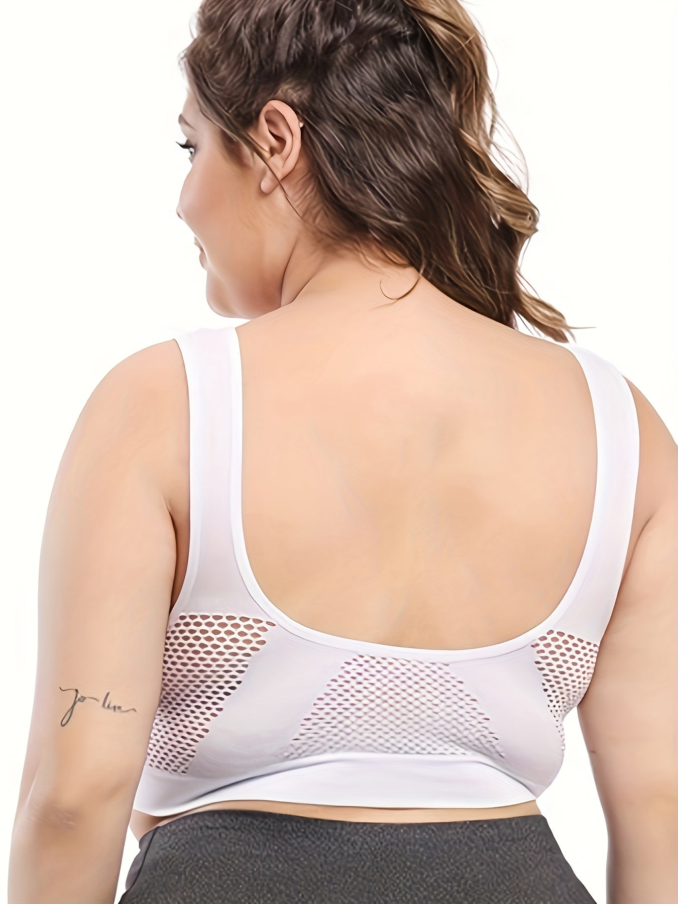 3 Pack Plus Size Sports Bras Set Women's Plus Breathable Padded Bras
