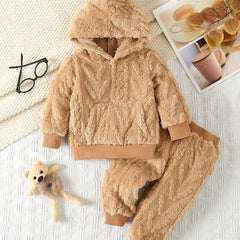 Baby Furry Thermal Set Hoodie & Pants Outfit