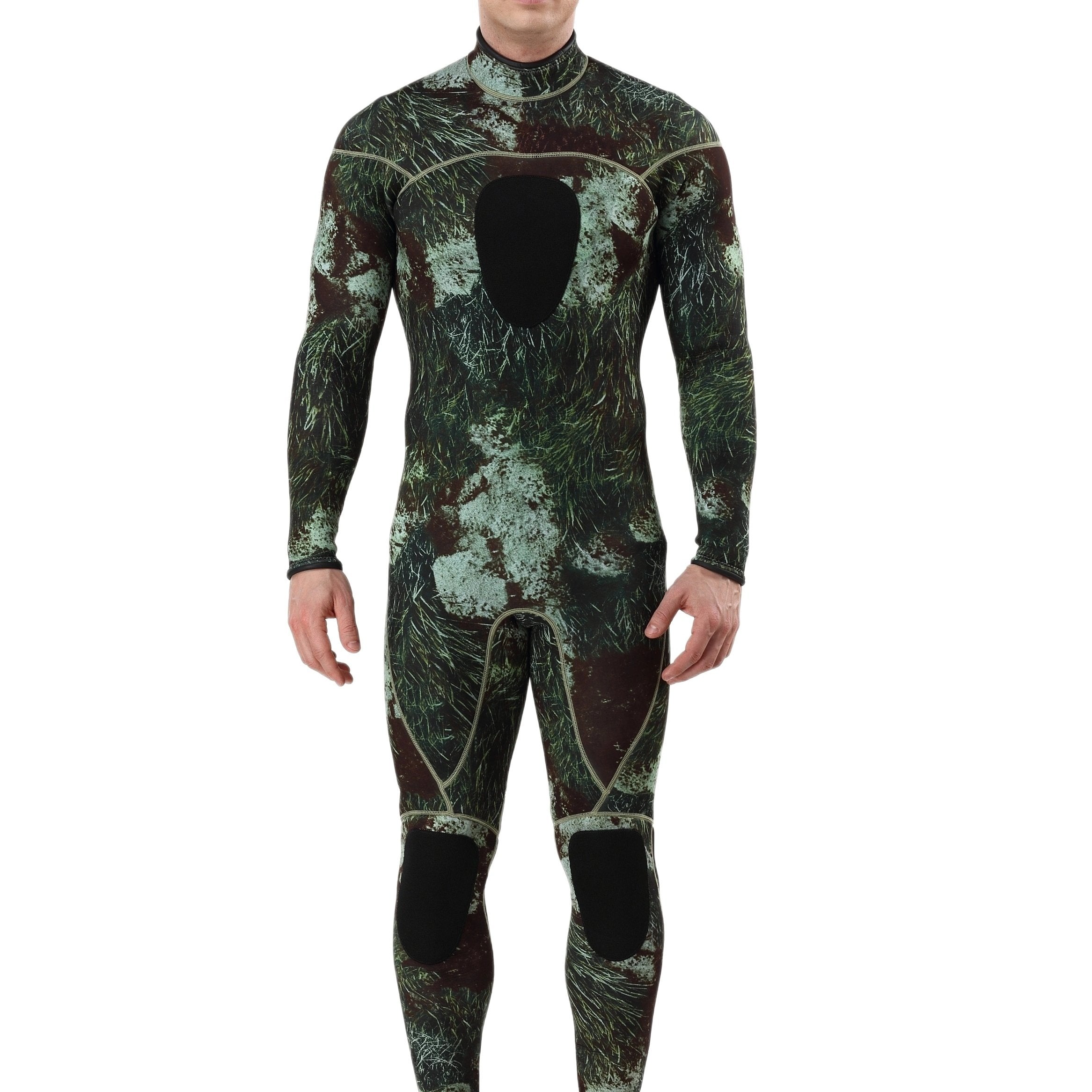 3mm Men's Skinny Fit Diving Suit Camouflage Long Sleeve Sun Protection
