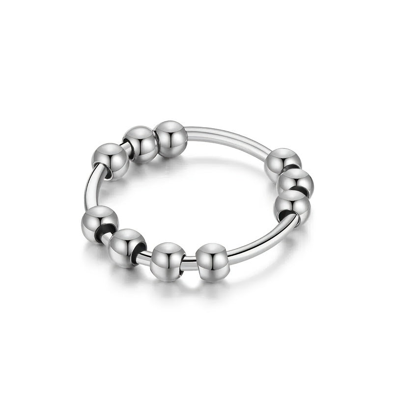 10 Beads Rotating Anxiety Ring for Couples Stress Relief