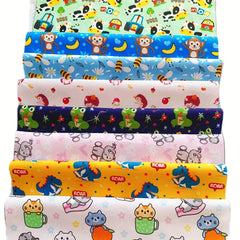 8pcs Assorted Pre cut Fabric Pack for DIY Bow Clothing Craft Doll Costume Sewing