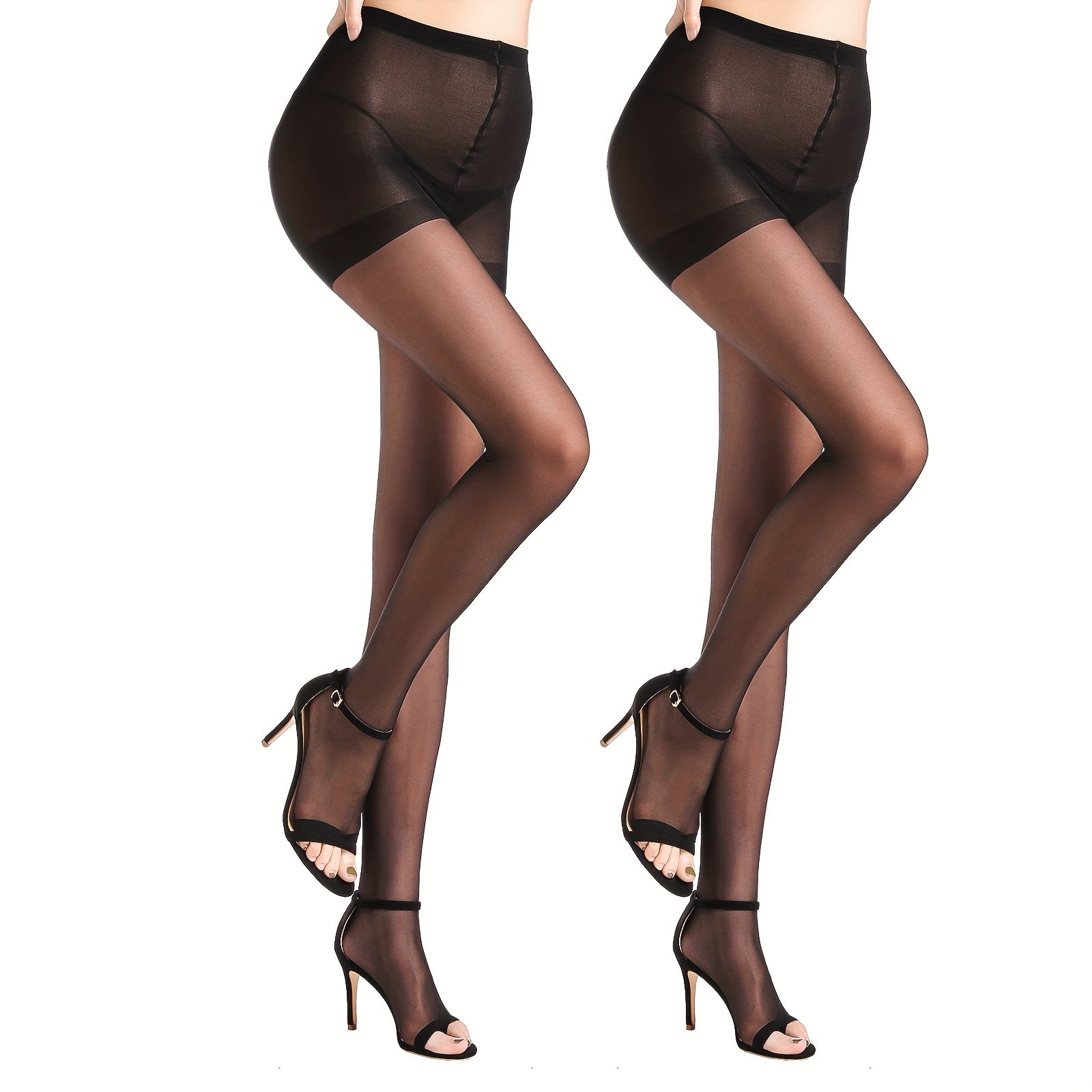 3 Pack Toeless High Waist Sheer Pantyhose