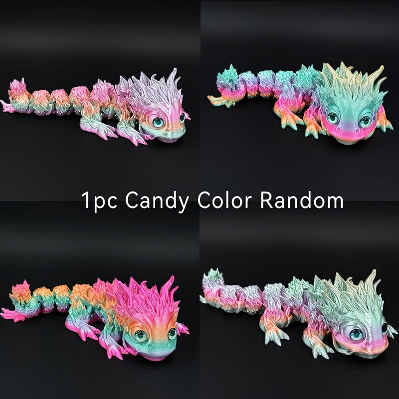 Chubby Forest Dragon Figurine 3D Printed Fantasy Desk Accessories
