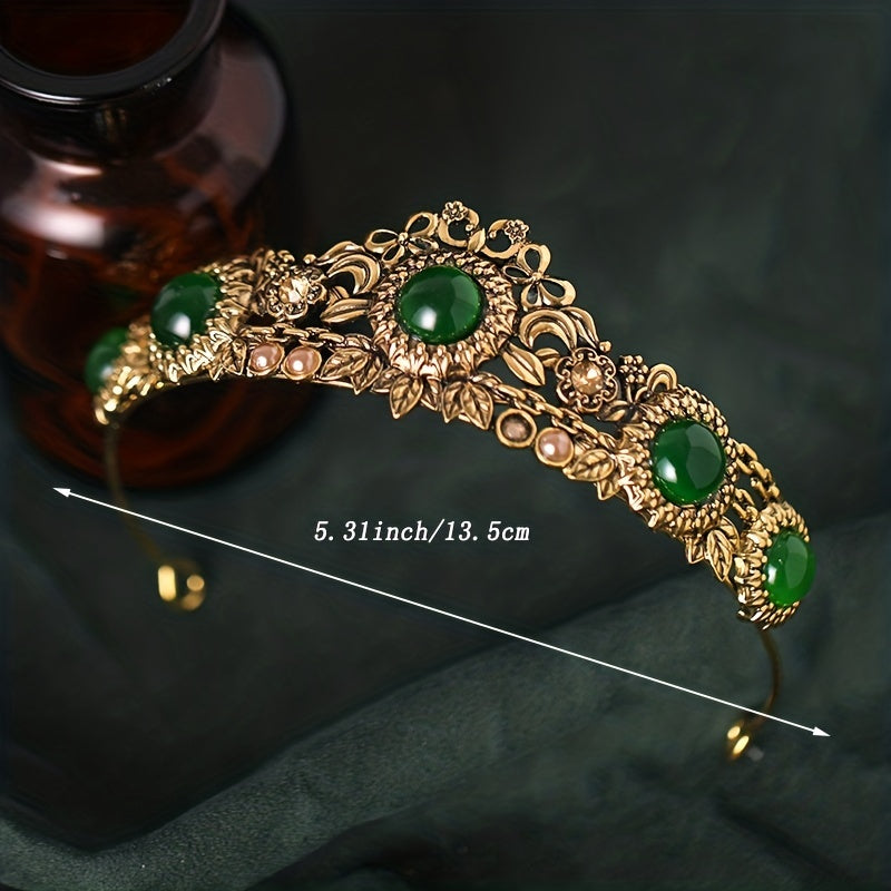 Vintage Faux Pearl Crown Wedding Tiara for Kids