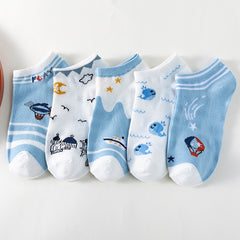 5 Pairs Women's Funny Pattern Crew Socks