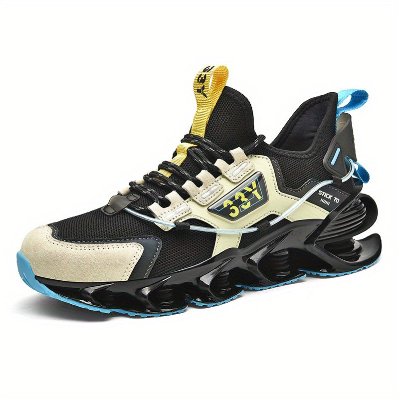 Men's Block Lace up Blade Sneakers Outdoor Sports Shoes