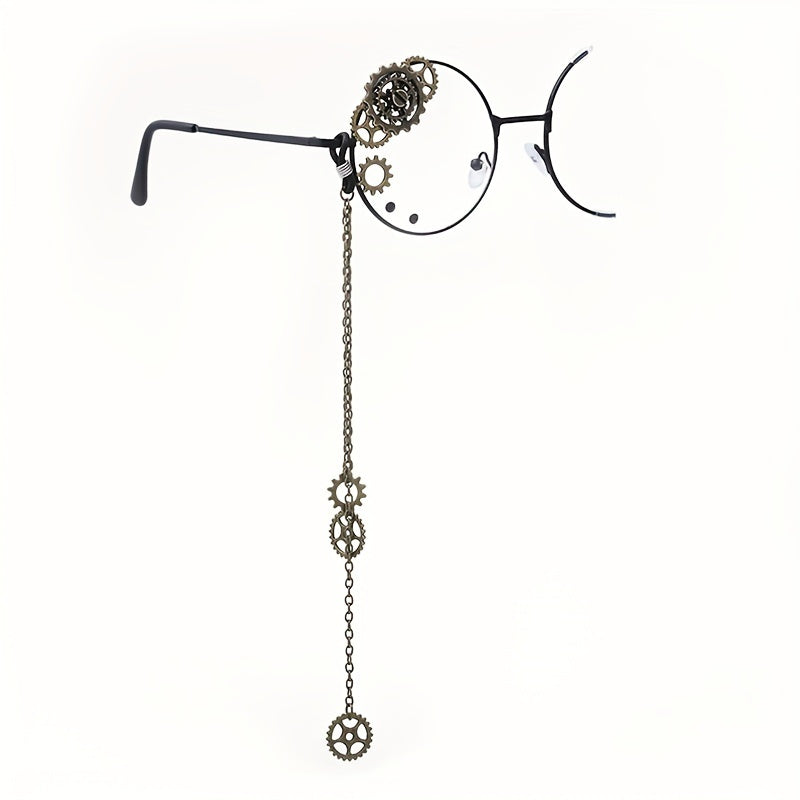 Steampunk Gear Decorative Glasses Retro Gothic Metal Frame
