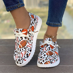 Women's Sports Pattern Lace-up Skate Shoes