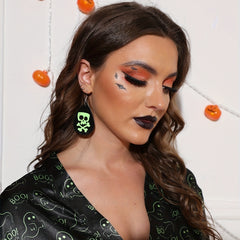 Retro Halloween Jewelry Luminous Dangle Earrings