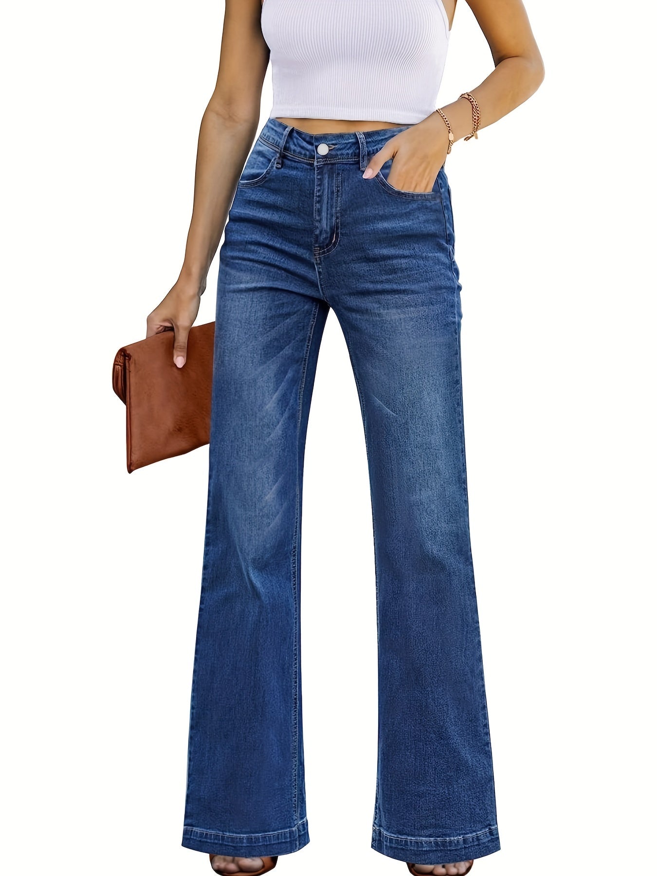  Flared Leg High Stretch Jeans