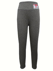  Sports Leggings Women's Plus Gnomes Print Fleece Lined Warm Pants