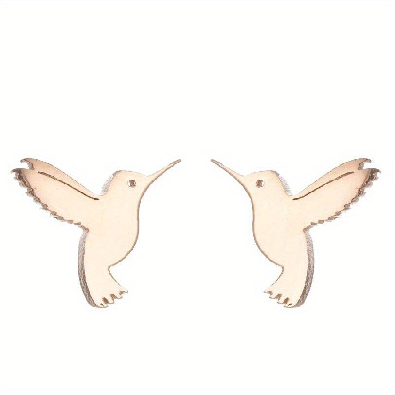 Men's Style Small Bird Earrings - 2pcs Pair Forest Earrings