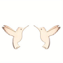 Men's Style Small Bird Earrings - 2pcs Pair Forest Earrings