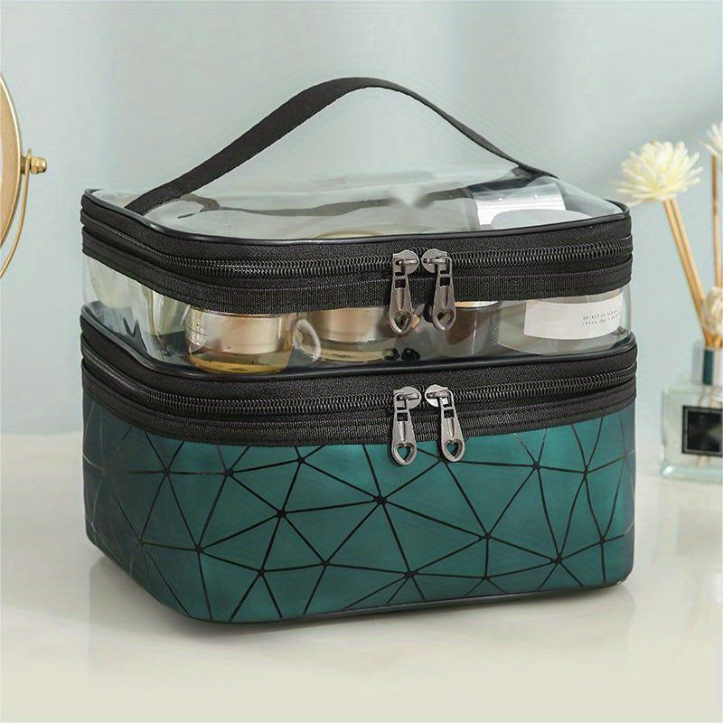 Waterproof Cosmetic Bag Travel Makeup Storage Portable Zipper Toiletry Bag